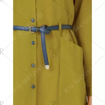 ZAN.TYLE Collar hirt Dress - Mustard