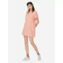 ZAN.STYE Crew Neck Shirt Dress - Pink