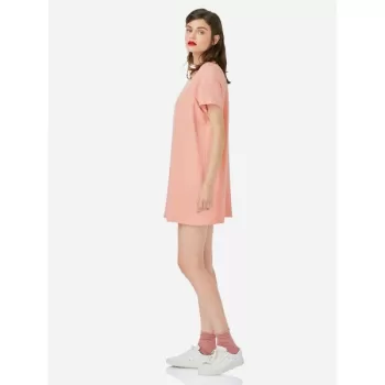 ZAN.STYE Crew Neck Shirt Dress - Pink