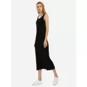 ZAN.STYE Crew Neck Sleeveless Dress - Black