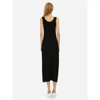 ZAN.STYE Crew Neck Sleeveless Dress - Black