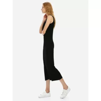 ZAN.STYE Crew Neck Sleeveless Dress - Black