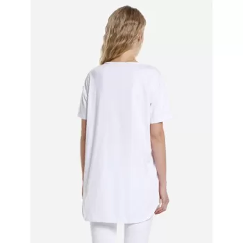 ZAN.STYLE Dolphin Hem Tee - White