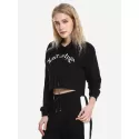 ZAN.STYLE Drawstring Cropped Hoodies - Black