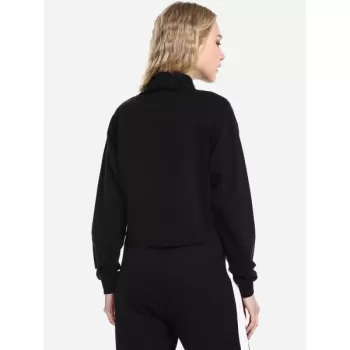 ZAN.STYLE Drawstring Cropped Hoodies - Black