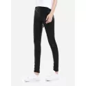 ZAN.STYLE Leather Leggings with Elasticized Waist - Black