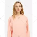 ZAN.STYLE Loose Fleece Sweatshirt - Pink