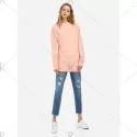 ZAN.STYLE Loose Fleece Sweatshirt - Pink