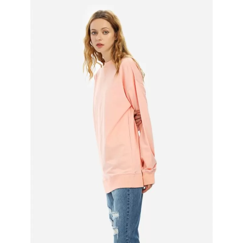 ZAN.STYLE Loose Fleece Sweatshirt - Pink