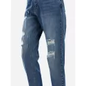 ZAN.STYLE Ripped Ankle Jeans - Blue