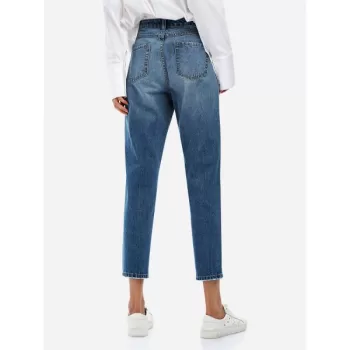 ZAN.STYLE Ripped Ankle Jeans - Blue