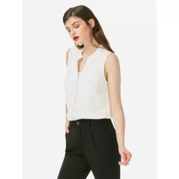 ZAN.STYE Sleeveless Blouse - White