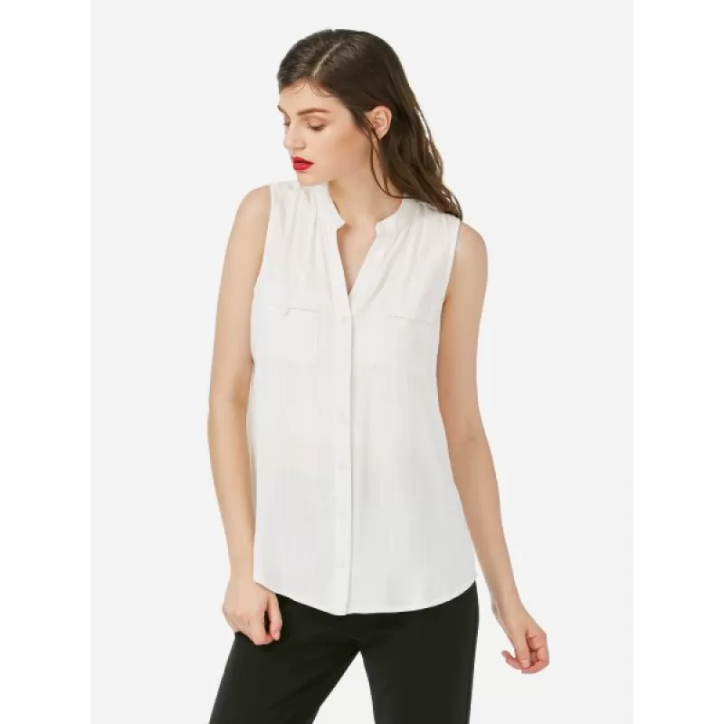 ZAN.STYE Sleeveless Blouse - White