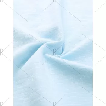 ZAN.STYLE Split Neck T-shirt - Light Blue