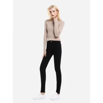 ZAN.STYLE Stretch Knit Skinny Jeans - Black
