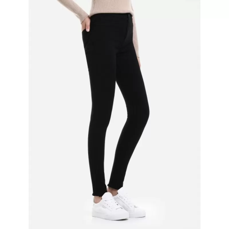 ZAN.STYLE Stretch Knit Skinny Jeans - Black