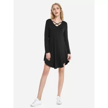 ZAN.STYLE Swing Dress - Black