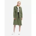 ZAN.STYLE Utility Trench Coat - Army Green