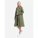 ZAN.STYLE Utility Trench Coat - Army Green