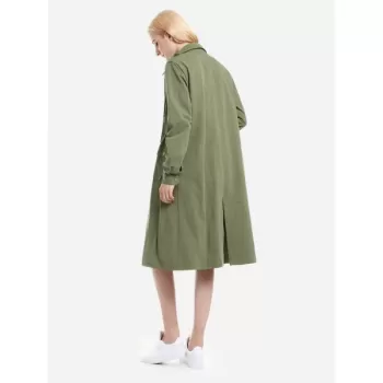 ZAN.STYLE Utility Trench Coat - Army Green
