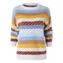 Zigzag Pattern Drop Shoulder Sweater -  One