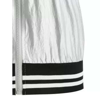 Zip Fly Metallic Bomber Jacket - ilver