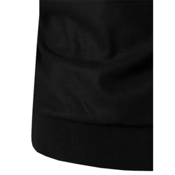 Zip Up Panel Baseball Jacket - Black