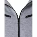Zipper Sleeveless Hooded Tank Top - Gray